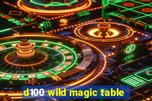 d100 wild magic table