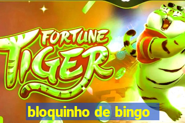 bloquinho de bingo