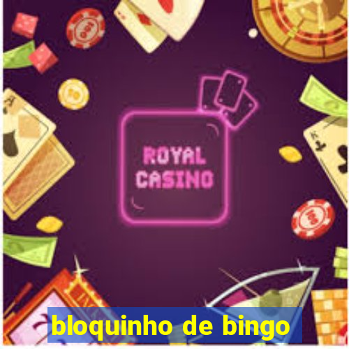 bloquinho de bingo