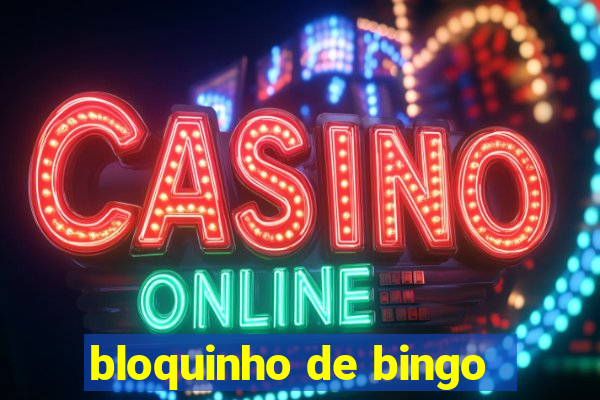 bloquinho de bingo