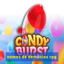 nomes de demônios rpg