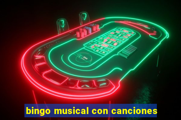 bingo musical con canciones