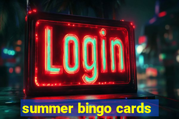 summer bingo cards