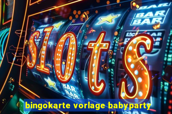 bingokarte vorlage babyparty