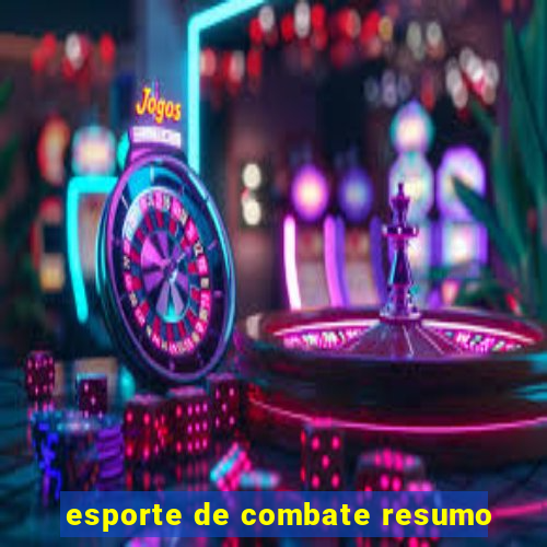 esporte de combate resumo