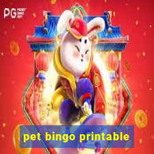 pet bingo printable