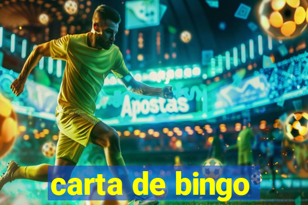 carta de bingo