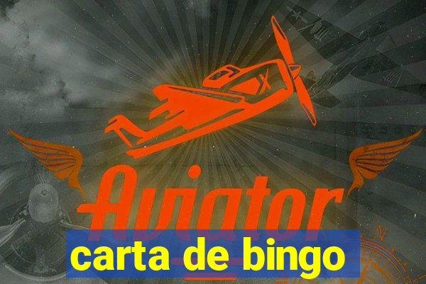 carta de bingo