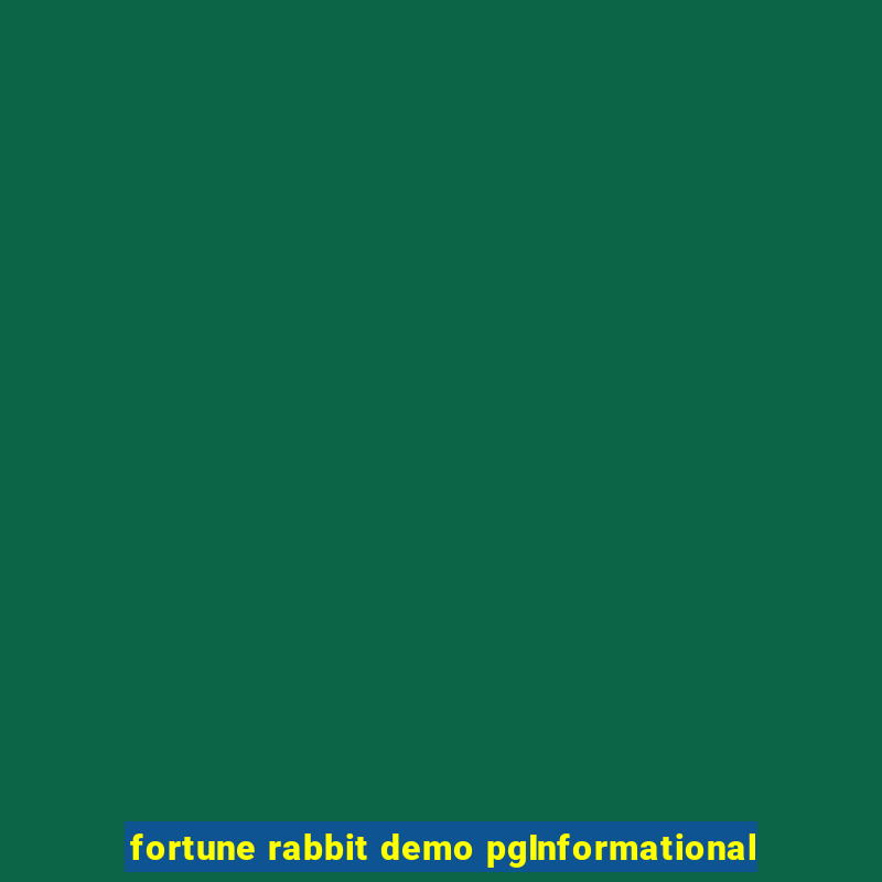 fortune rabbit demo pgInformational