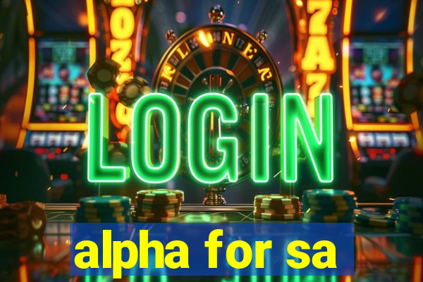 alpha for sa