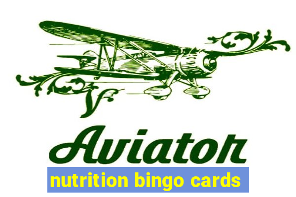 nutrition bingo cards