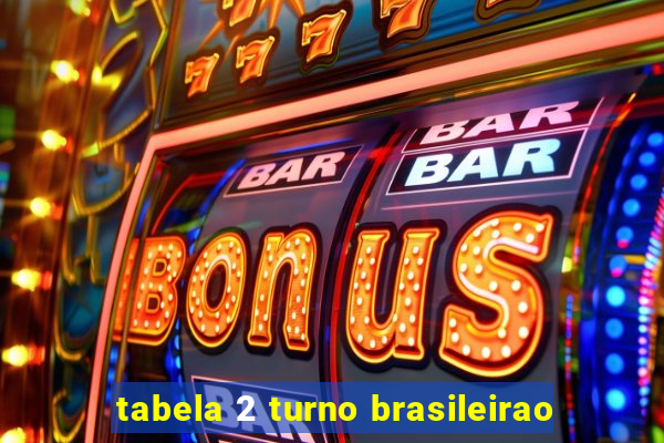 tabela 2 turno brasileirao