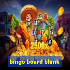 bingo board blank