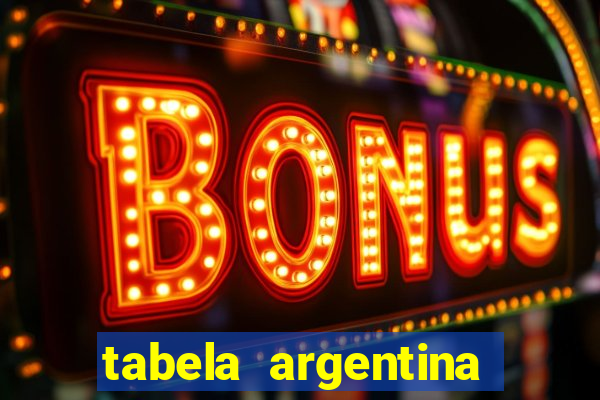 tabela argentina torneo betano