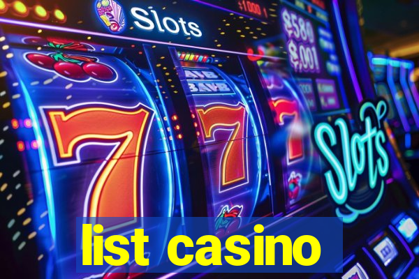 list casino