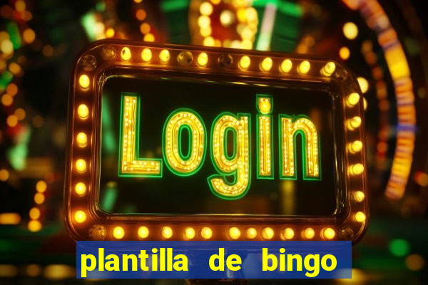 plantilla de bingo para editar