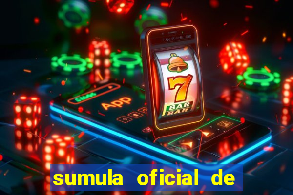 sumula oficial de futebol 7 society excel