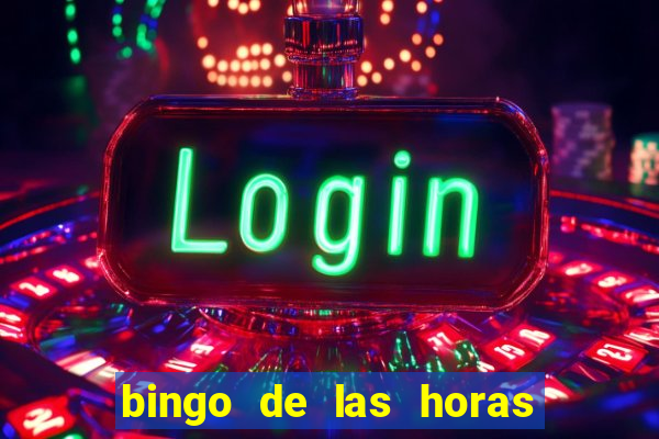 bingo de las horas para imprimir