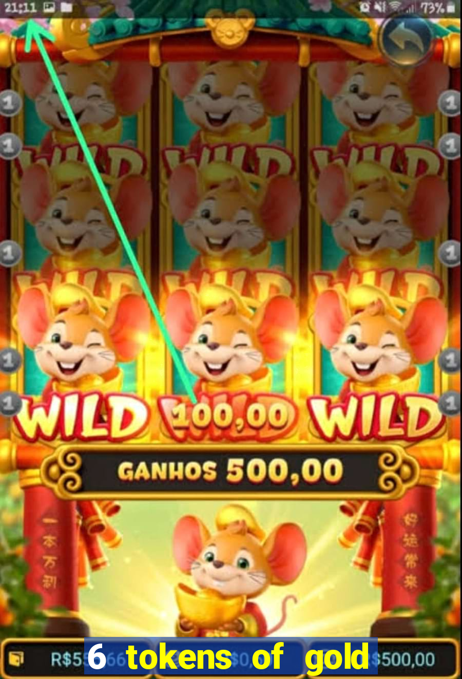 6 tokens of gold casino slot