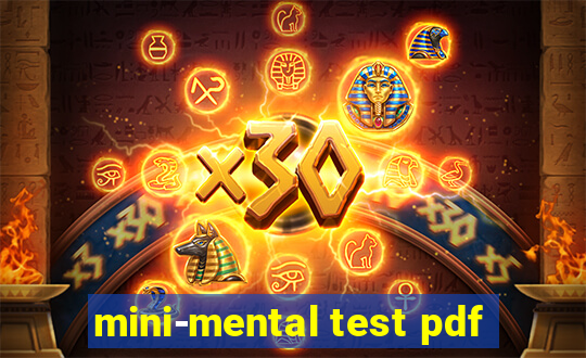 mini-mental test pdf