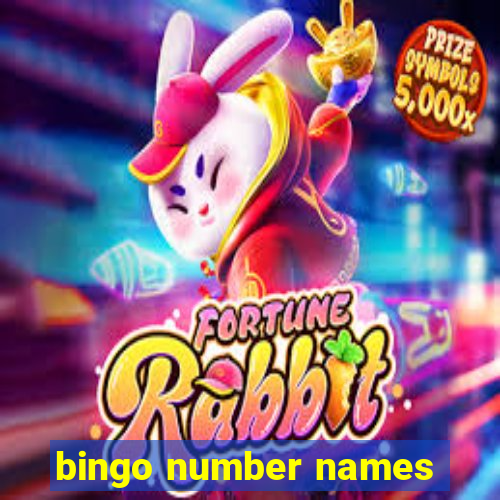 bingo number names