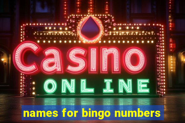 names for bingo numbers