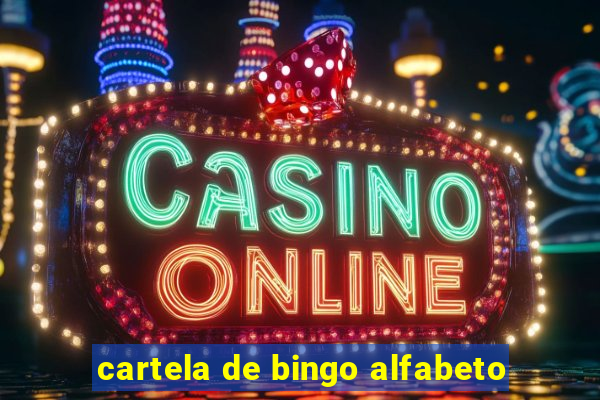 cartela de bingo alfabeto