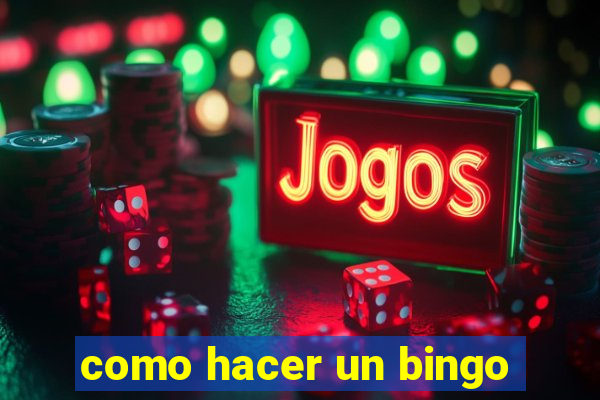 como hacer un bingo