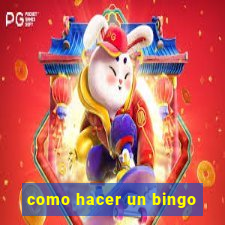 como hacer un bingo