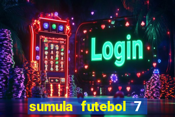 sumula futebol 7 society excel