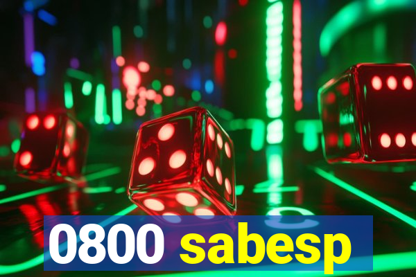 0800 sabesp