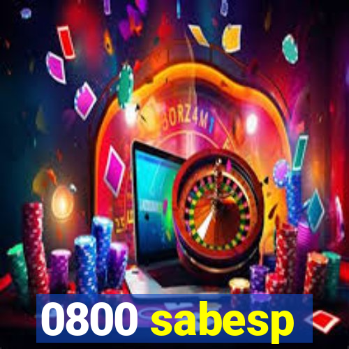 0800 sabesp