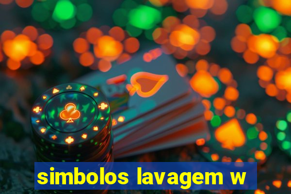 simbolos lavagem w