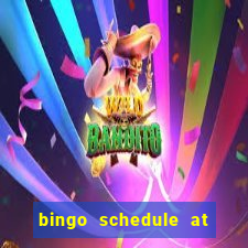 bingo schedule at mohegan sun