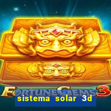 sistema solar 3d em movimento